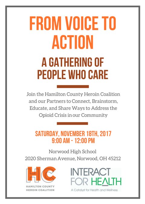 HamCoHealth's tweet photo. Join the Hamilton County Heroin Coalition to connect/brainstorm/educate/share ways to address the #opioid crisis. #injecthope #heroin https://t.co/pa0Vp6tGKe