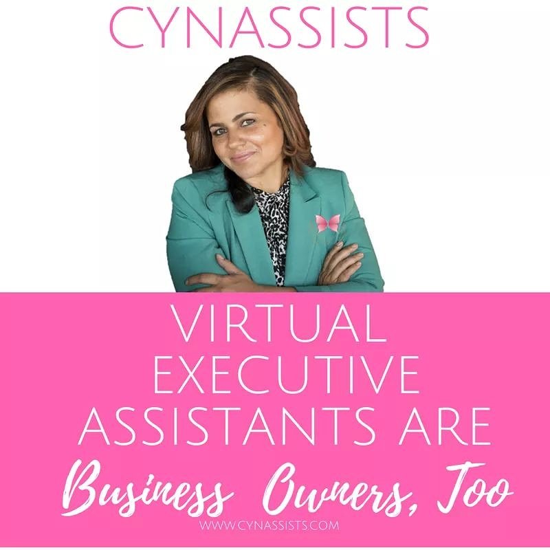 Cynassists's tweet photo. Virtual Executive Assistants are Business Owners, too...
#Entrepreneur #Humpday #CYNASSISTS #Professionial #Mompreneur https://t.co/5g1pAyPKgS