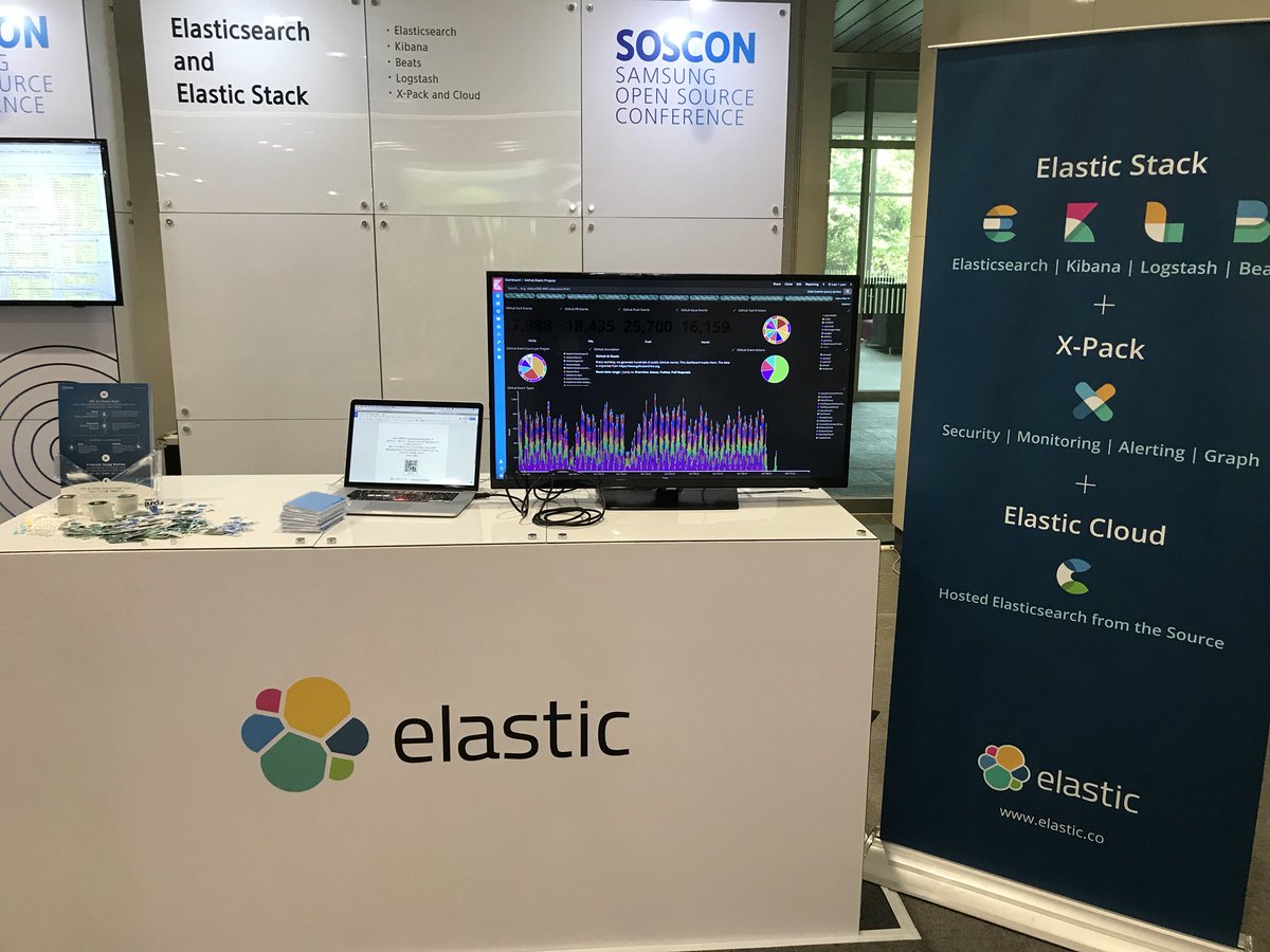 kimjmin's tweet image. @elastic booth at #SOSCON