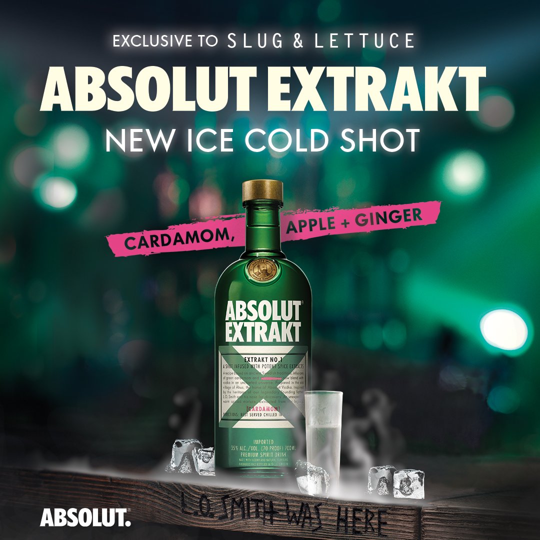 SlugBath's tweet photo. *OFFER*
This PAYDAY WEEKEND, come try our exclusive new @ABSOLUTUK shot, #AbsolutExtract
Only available this Halloween Weekend! https://t.co/YgfSyyUV9z