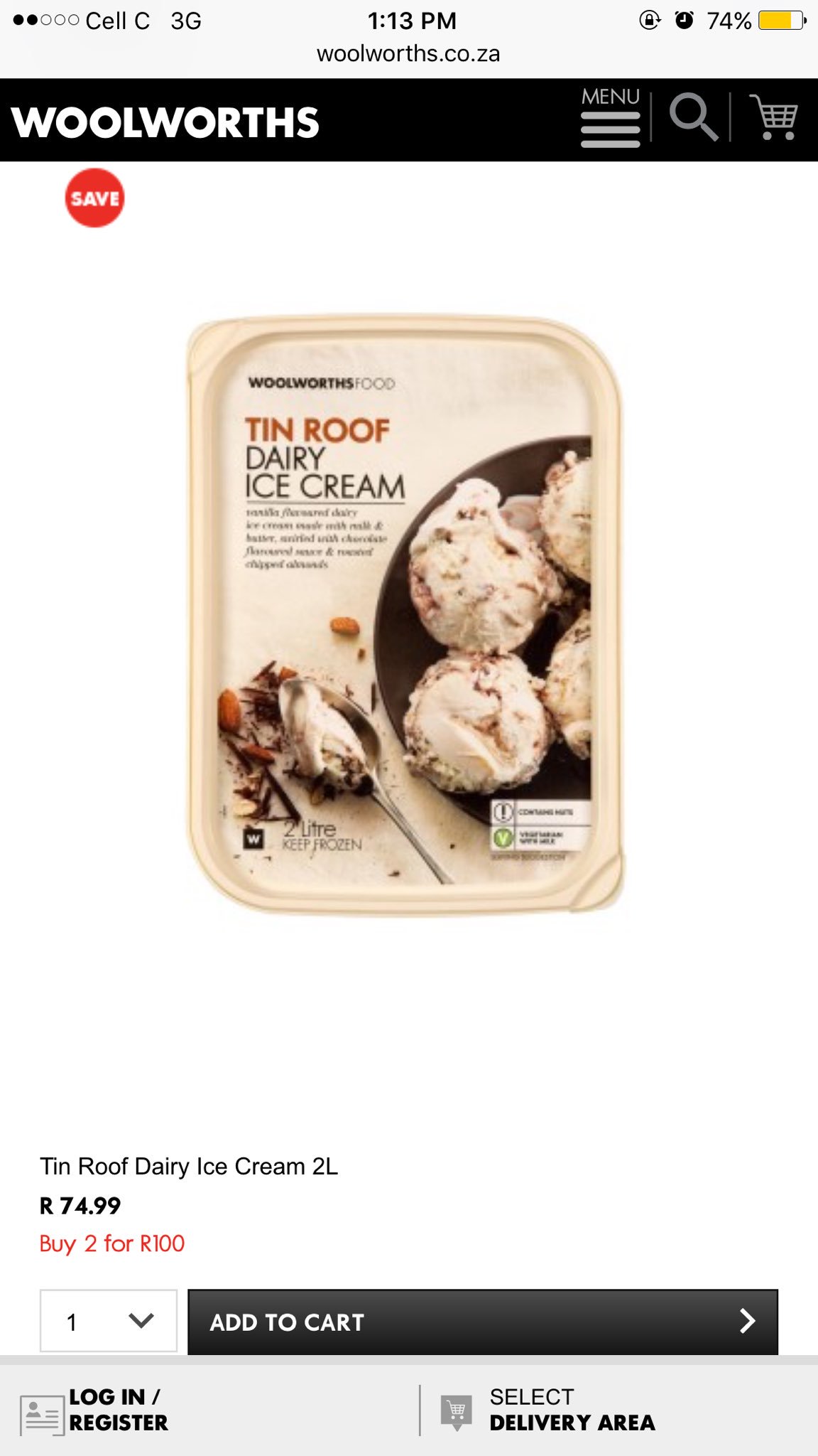 Woolies ice cream sale specials