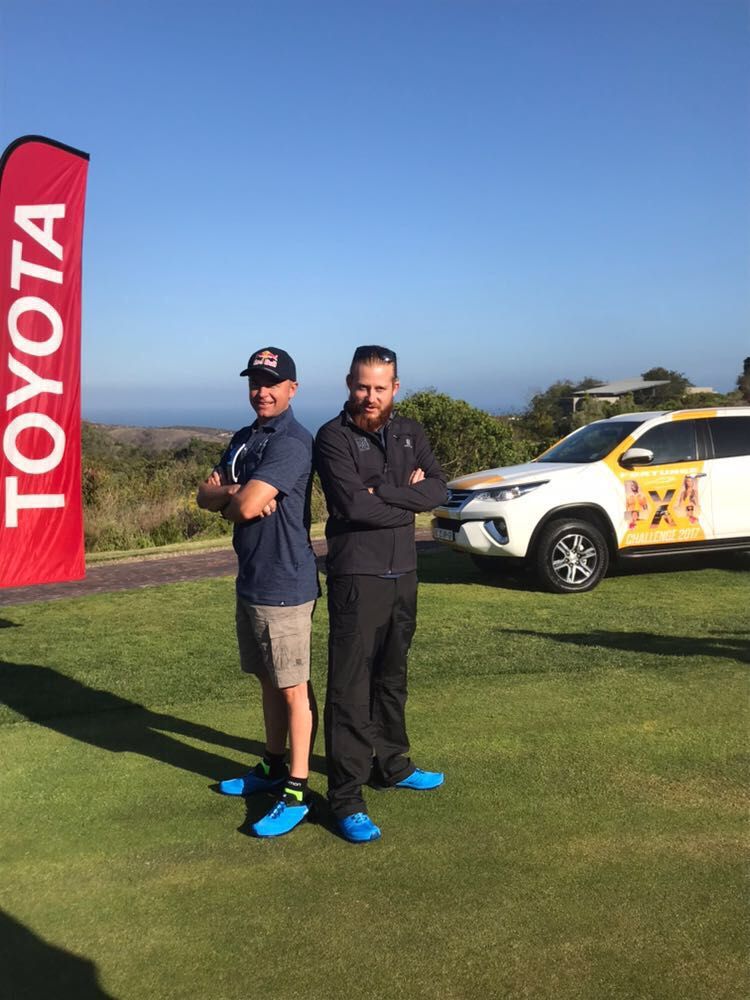 GetawayMagazine's tweet photo. Congratulations to Byron Coetsee and teammate Giniel De Villers on winning the #Fortuner4x4Challenge. Byron wins a new @ToyotaSA Fortuner! https://t.co/Ptpg04kOij