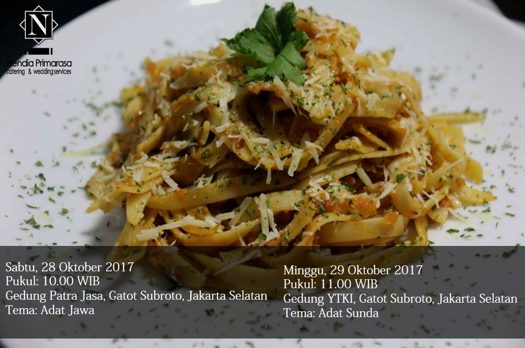 NendiaPrimarasa's tweet photo. Jadwal #Testfood @NendiaPrimarasa. Untuk keterangan lebih lanjut hubungi tim kami! #Wedding #Catering #Food #DekorasiPernikahan https://t.co/t98BvL2e4W
