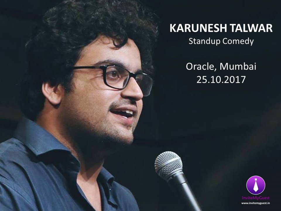 InviteMyGuest_'s tweet photo. Karunesh Talwar LIVE at Oracle meet in Mumbai today! 

#KaruneshTalwar #Standup #Comedy #Live #InviteMyGuest #Corporate https://t.co/hAQKK3J9Fw
