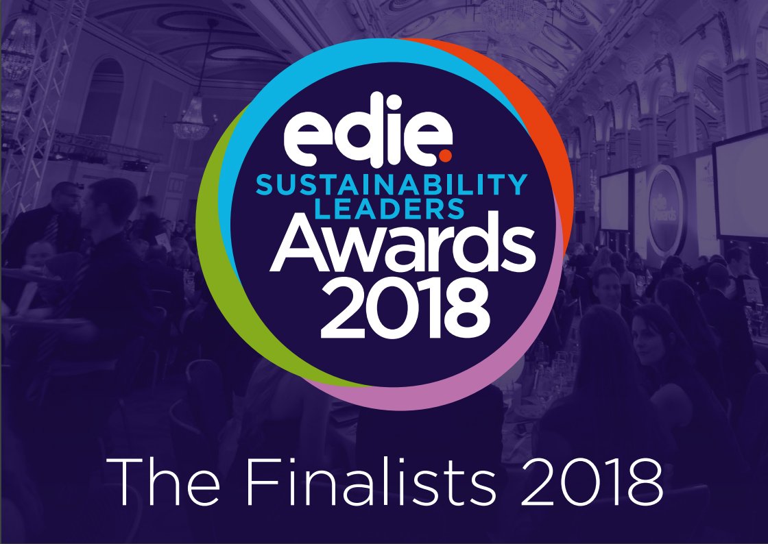 CONGRATULATIONS to all finalists for the 2018 Sustainability Leaders Awards! Full shortlist here: goo.gl/yDXmRy #edieAwards 🏆🌎