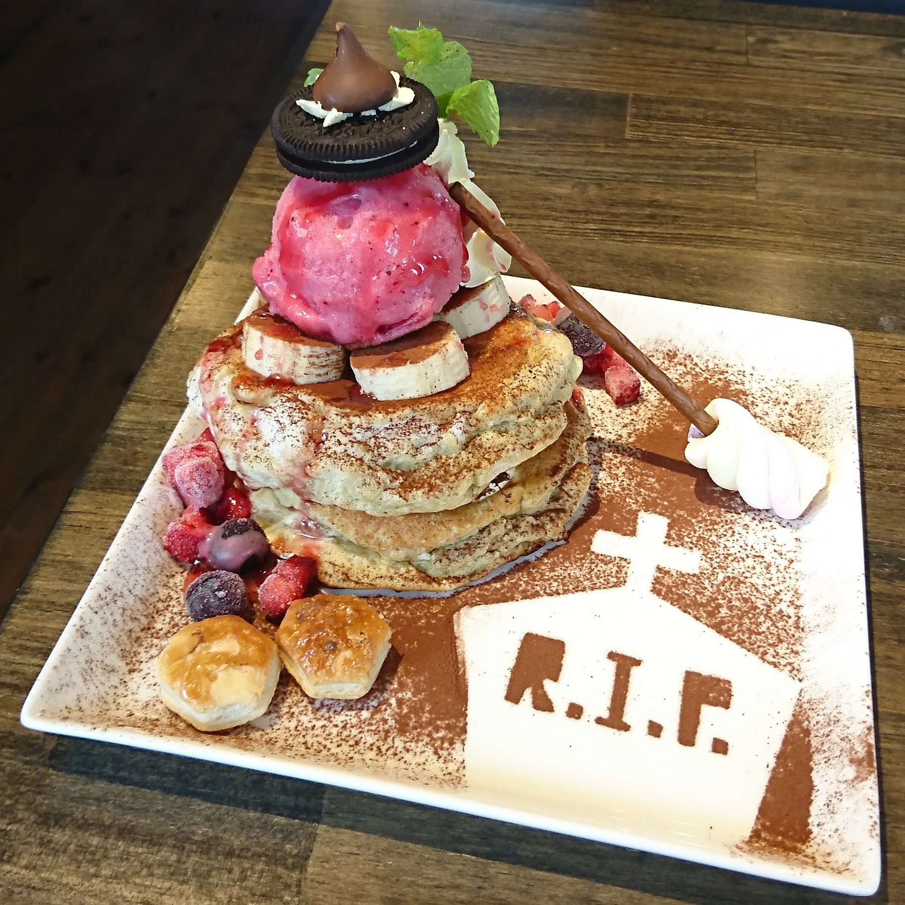 L ԅ ԅ Tictock 群馬カフェ 高崎カフェ パンケーキ カフェ カフェ巡り スイーツ スウィーツ 甘いもの おいしい チョコ アイス アイスクリーム ハロウィン ハロウィンパンケーキ お洒落カフェ T Co X1pgysi112