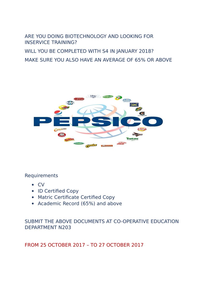 VUT_Cooperative's tweet photo. Biotechnology opportunities available here
#JobSeekersSA 
#JobSeekersWednesday https://t.co/J7vzIAchs2