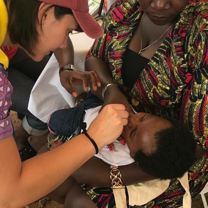 Proud of our President Elect Gretchen, who recently visited Ghana to administer Polio vaccine. @rotary #EndPolioNow. #ServiceAboveSelf