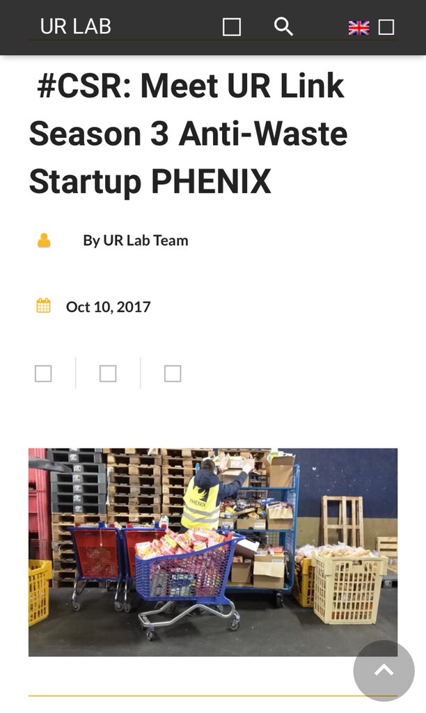 phenixfr's tweet photo. Meet #URLink Season 3 anti-waste #Startup #PHENIX ♻️
https://t.co/cSy12otOOQ
#CSR #Retail #CircularEconomy #URLab #Unibail #OpenInnovation https://t.co/hOpQw9Q6dG