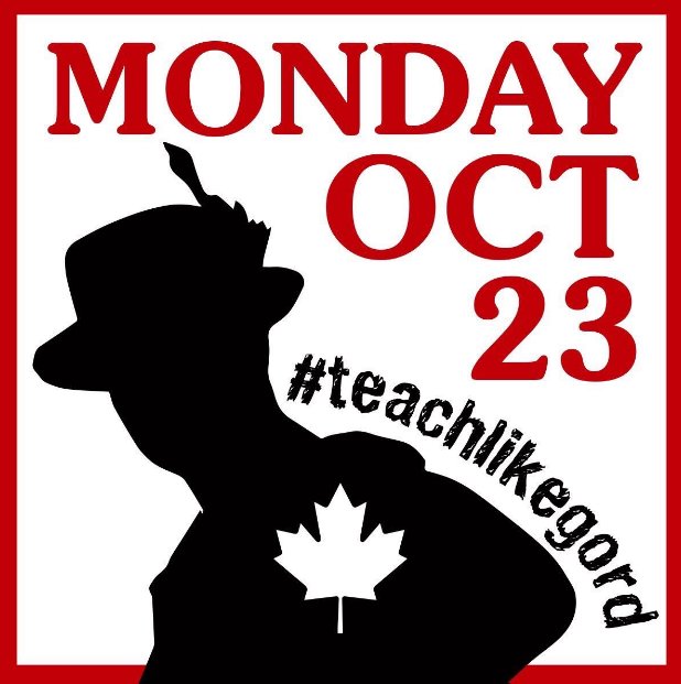 XCanada's tweet photo. Teachers across 🇨🇦 are invited to #TeachLikeGord today, sharing the words, music of @GordDownie. Follow the hashtag https://t.co/CbcHODgI8F https://t.co/wvy7S0ZiFs