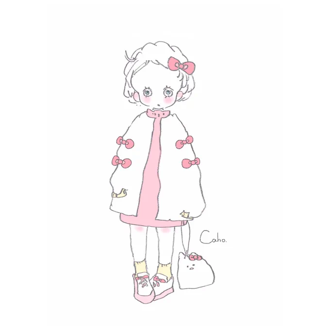 サンリオさん冬仕様描いた?
もふもふコートかわいい 