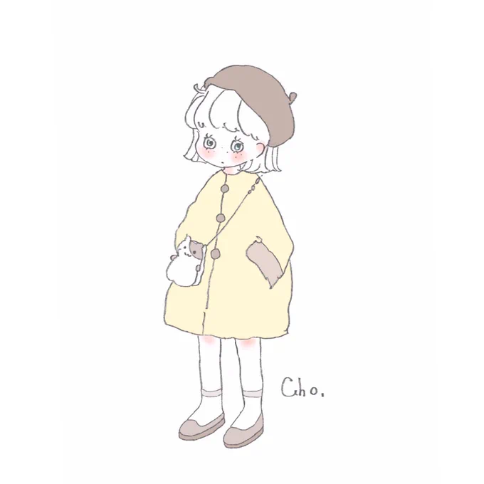 サンリオさん冬仕様描いた?
もふもふコートかわいい 