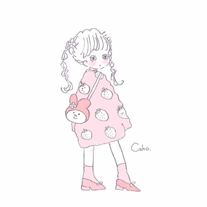 サンリオさん冬仕様描いた?
もふもふコートかわいい 