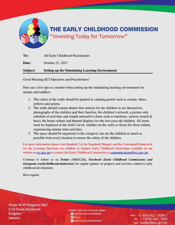 ECCJA's tweet photo. Good morning! ๐ #MondayMessage #ECIOperators & #Practitioners #Pleaseread #StimulatingEnvironment @HMEReid @tkmsingh @karlenedesland1 https://t.co/9X498xd1SK