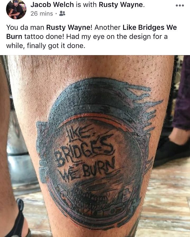 lbwbmusic's tweet photo. #likebridgesweburn #likebridgesweburn4life #awesome #tattoo #metal #tattoo #logo #jacobslullaby #cool #fans #legit #🔥 https://t.co/LWWrFixLlk