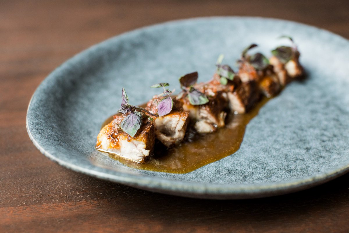 Autumnal flavours at their finest - Crispy Kurobuta Pork Belly with Spicy Miso Caramel.