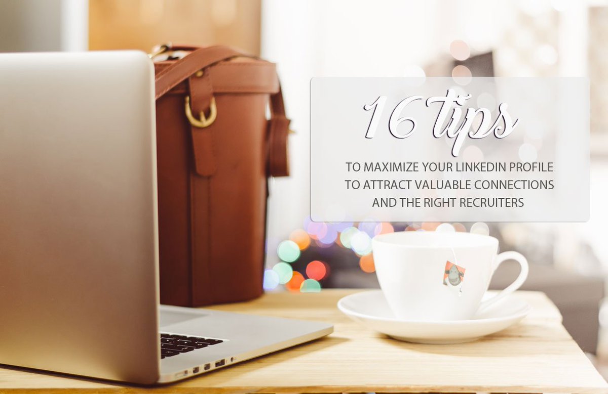 TigrisEventsInc's tweet photo. 16 Tips to Maximize Your LinkedIn Profile to Attract Valuable Connections and the Right Recruiters https://t.co/B47fDs7Wd3 #MotivationMonday https://t.co/L8Je9hqONd