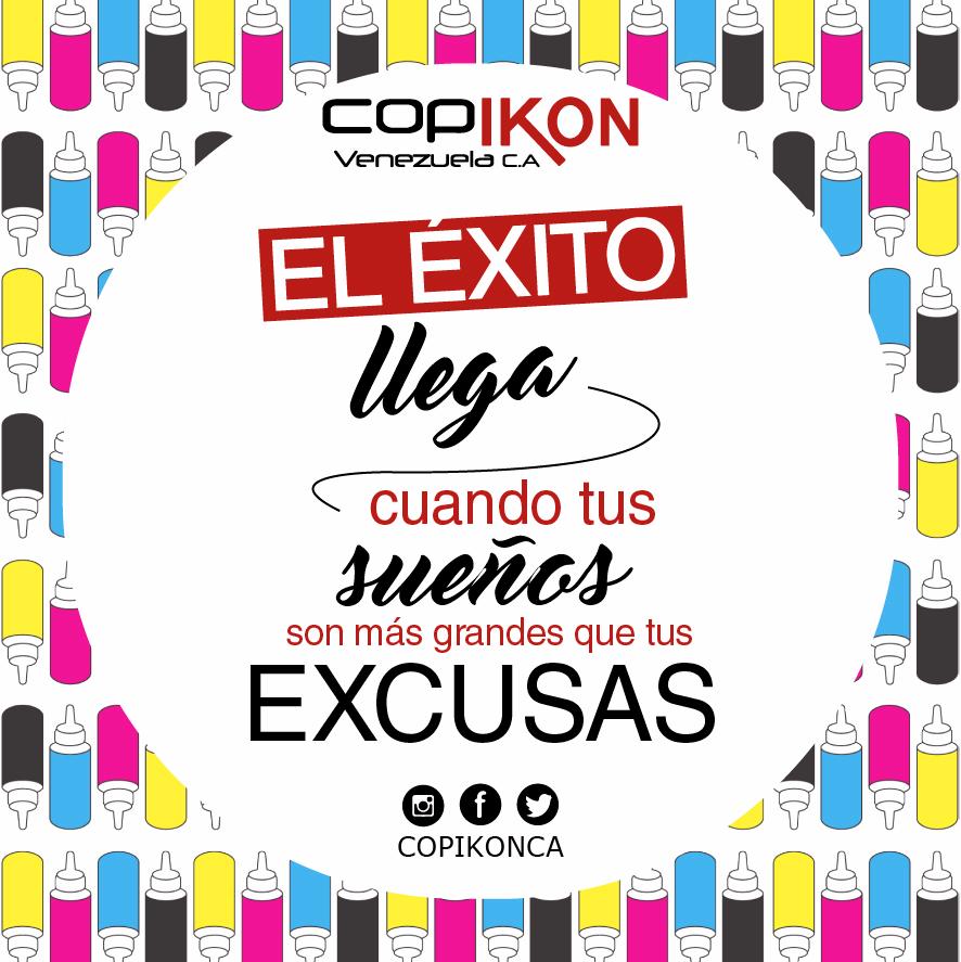 Copikonvnzla's tweet photo. No dejes que las excusas acaben con tu sueños

#Felizinicodesemana #FelizLunes #23Oct #copikon #venezuela https://t.co/0jkSP0h2Hu