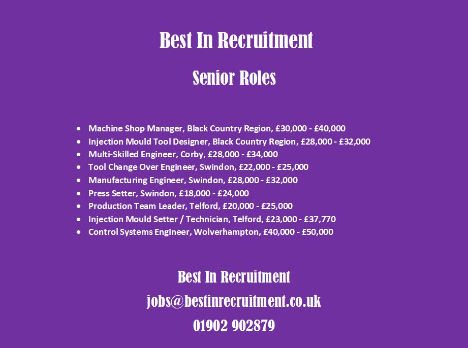 BestinRecruit's tweet photo. Excellent opportunities for ambitious engineers. #MondayMotivation #Engineering #Jobs https://t.co/O6nH4qSNSP