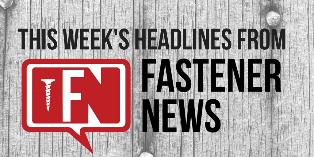 FastenerNews's tweet photo. This week's headlines from https://t.co/HM61AmkOxg 
https://t.co/e1Ji9GsAXg #Fasteners #FastenerNews #MotorCityIndustrial #Hardlock #MFG https://t.co/utJocVMvSK