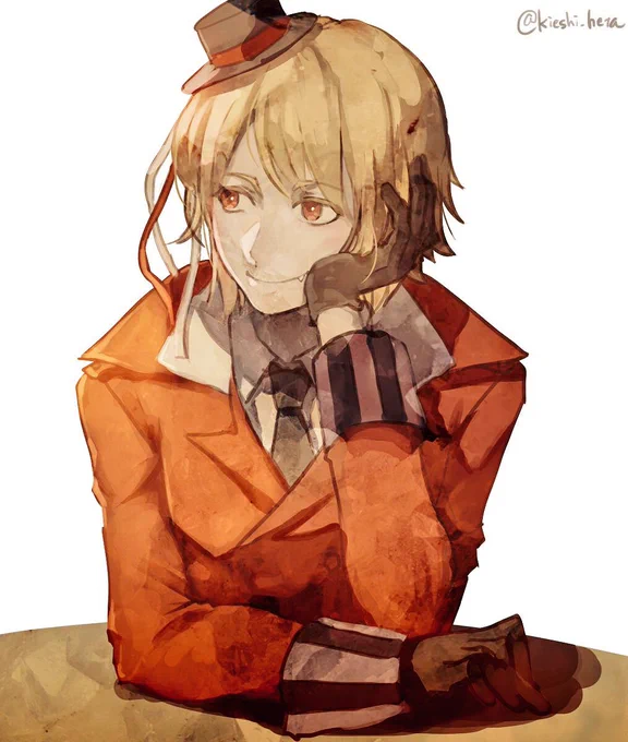 #APH単体版深夜のお絵描き60分一本勝負 @hetawan92 

ルーさんで「頬杖」 
