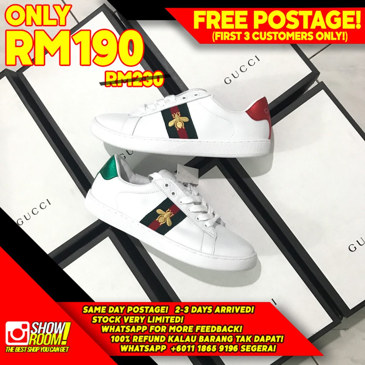 showroom_co's tweet photo. Tak tau hadiah apa nak bg kat awek? Bunga macam dah biasa sangat. Try bagi Gucci ni. Yaaaa, confirm awek korang tak lari 😉 #srcosale https://t.co/EpgjAV94r7