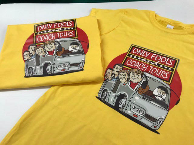 CrystalPrint_'s tweet photo. T shirt printing by Crystal Print with a Only Fools and Coach Tours design! #print #onlyfools #tshirt #printing #Essex https://t.co/SNJjQAUg43