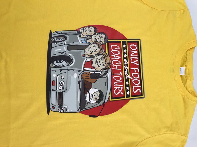 CrystalPrint_'s tweet photo. T shirt printing by Crystal Print with a Only Fools and Coach Tours design! #print #onlyfools #tshirt #printing #Essex https://t.co/SNJjQAUg43