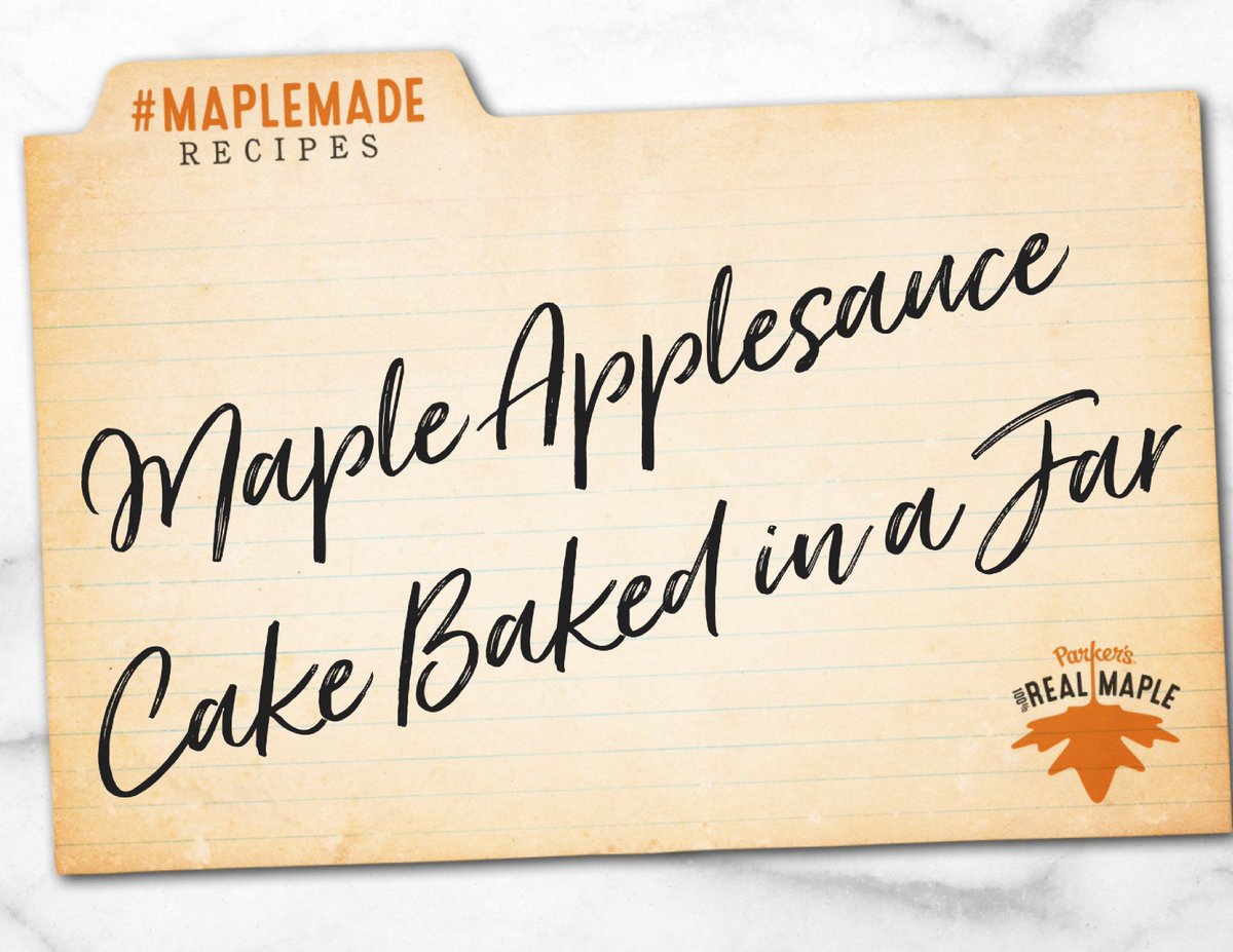 ParkersMaple's tweet photo. Maple Applesauce Cake Baked in a Jar
A portable, sweet treat for on the go! 🍁+🍎=😋
#Maplemade Recipes by NYSMaple
https://t.co/kUCsAPDeR7 https://t.co/OEXHyOcpB4