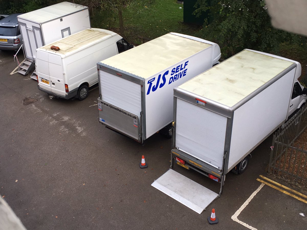 LMaccountants's tweet photo. Our car park has become the  @cbbc makeshift backlot #wherethemagichappens https://t.co/b7rTBPUveP