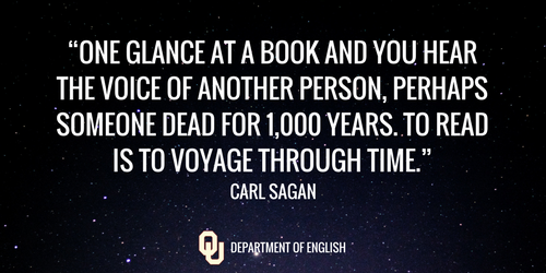 OklahomaEnglish's tweet photo. We ❤️ reading! #ouenglish #ou #englishmajor #quote #reading https://t.co/NeIAXrkBaR