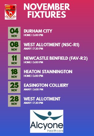 AFCDudley2026's tweet photo. Our updated Fixtures for November #terrierfamily #teamterriers https://t.co/YCFoBKskVC