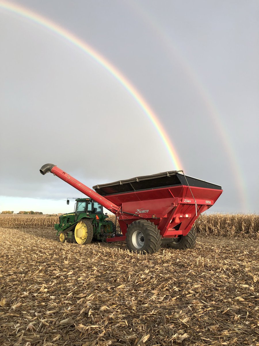 FreedSeed_Ag's tweet photo. @DuPontPioneer our early planted field of #P0157 made 205. There is a pot at the end of the rainbow after all. #harvest2017 https://t.co/PATDmLALbT