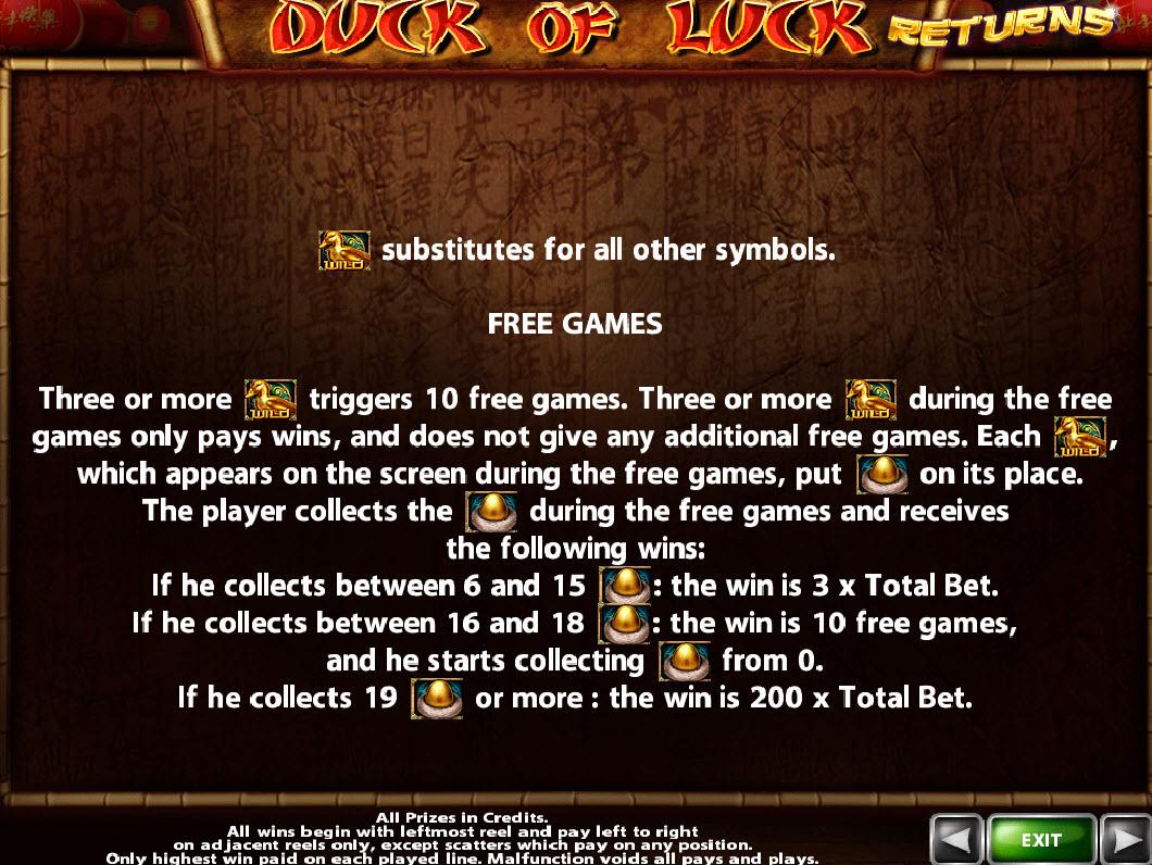 Credits left on slot machine