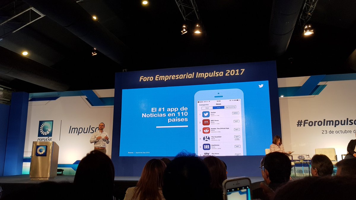 MiteNishio's tweet photo. @Twitter es la app #1 de noticias en 110 pa��ses. Dice @mabot que ellos ya no se consideran una red social. #ForoImpulsaPopular https://t.co/7Ft6EwpcjY