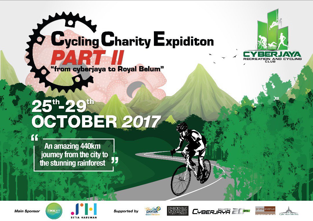 man_besi's tweet image. history in the making "cycling charity expedition part II" from cyberjaya to royal belum. 
#emkaygroup
#setiaharuman
#crcc
#cyberjaya20years