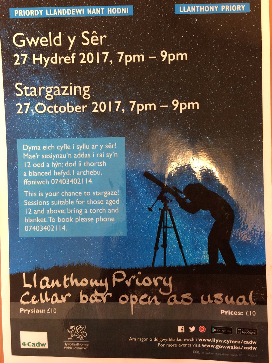 franphillips2's tweet photo. #Stargazing at #LlantonyPriory.  What a way to finish / start your #halftermholiday https://t.co/KQjQ02cCPJ