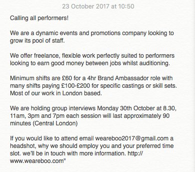 1DanielDP's tweet photo. Hey Team,
Flexible, well-paid work for performers klaxon!
Have a look below for details and get in touch if you're interested.
RT and Shares muchly appreciated. https://t.co/v8WqpmkMdM