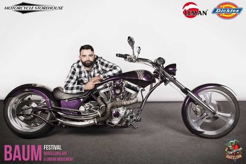 La 4ª posición del #BikeShow de #BaumFest 2017 fue para la moto "Big Bear Purple Skull" de Navacycles!!
