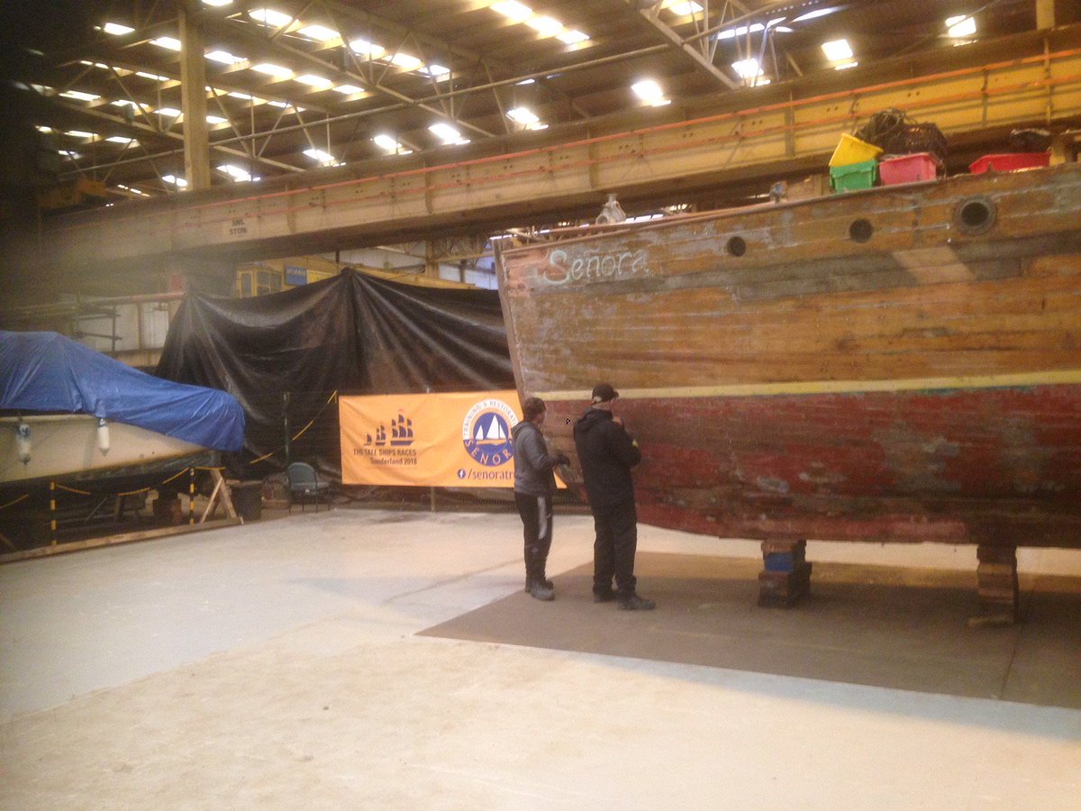 sc_building's tweet photo. Our @sc_building students working on the Senora Project. The Senora will be restored and part of @TallShipsSund 2018 #wearonboard ⛵️ https://t.co/nbiZmmYFEX
