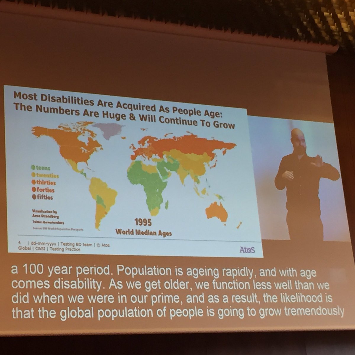 SarahVignal's tweet photo. @BLeveel @ASBeraud @ilo Most disabilities are acquired as people age: Numbers are huge ! @Atos @BLeveel #GBDN2017 https://t.co/oFX86qONfK