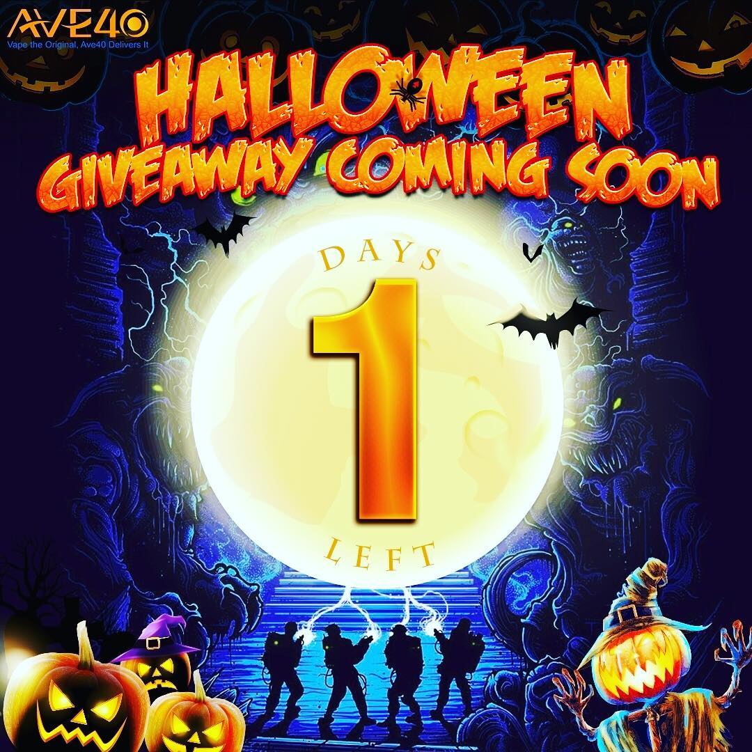 ave40_arab's tweet photo. ONLY 1 DAY LEFT!! Are you ready for the AVE40 #Halloween Giveaway??Stay tuned and join us!!     
#vapegiveaway
Link: https://t.co/zUCr7IJZSH https://t.co/fc2xrX6l5x
