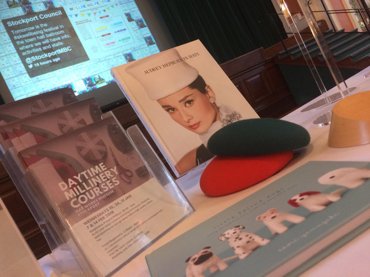 We are are the #SKWellbeing Festival at Stockport Town Hall today. Find out how to adopt the 5 Ways to Wellbeing at Hat Works