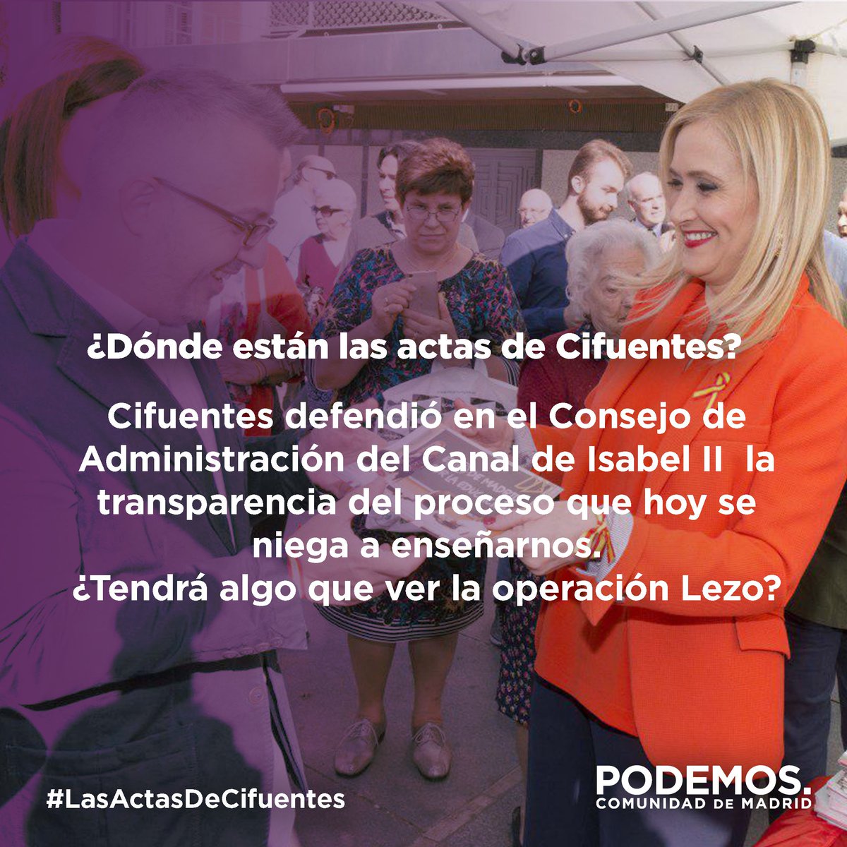 ¡Hola <a href="/ccifuentes/">Cristina Cifuentes</a>! ¿Se te ha vuelto perder algún papel? #LasActasDeCifuentes eldiario.es/politica/Cifue…