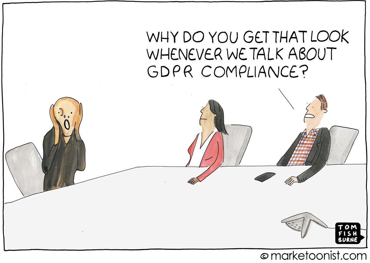 PrivSecEvents's tweet photo. Funny one GDPR Compliance 😅

By @TomFishburne https://t.co/hkGDK5Qc98  #fintech #gdpr : #Data #cybersecurity #privacy #dataprotection https://t.co/D2C2vl55ia