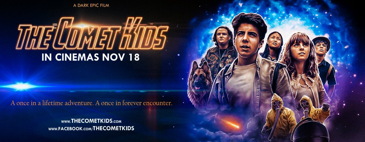 TheCometKids's tweet photo. @TheCometKids movie is IN CINEMAS from Nov. 25th 2017! https://t.co/0zLLrEWYwP #movie #cinema #goonies #standbyme #thecometkids #film #kids https://t.co/4zJn3l9Ovh