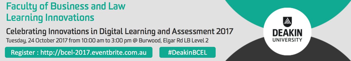 VenkitVivek's tweet photo. Celebrating Innovations in Digital Learning and Assessment 2017 #DeakinBCEL https://t.co/5E2nsPtkN6
