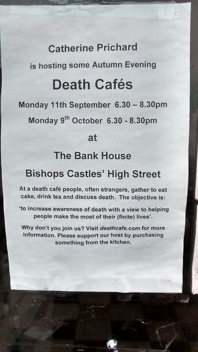 leo_verhoeven's tweet photo. Shropshire twinned with La Paz.
Death Cafe Bishops Castle
#nevercatchon https://t.co/LOFS7TmO5D