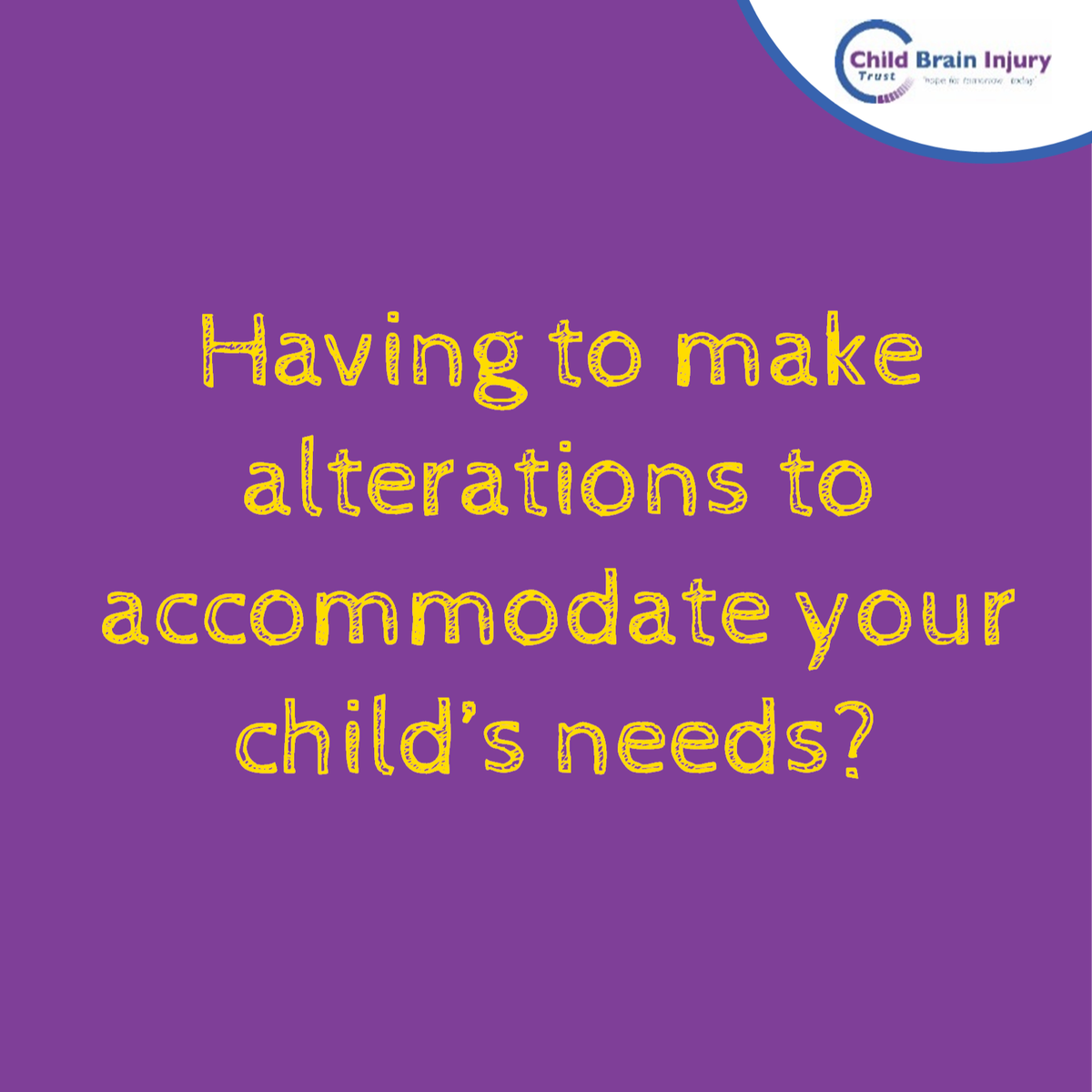 cbituk's tweet photo. Having to make alterations to accommodate your child's needs? This Factsheet will provide some information to help https://t.co/6q3w4cjg16 https://t.co/1GvIeH3W0e