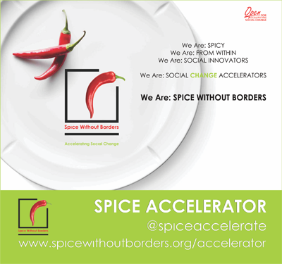 spicewob's tweet photo. We are: SPICE WITHOUT BORDERS ~ Accelerating Social Change #SwB #Accelerate #SpiceTalks #SPICEFestival #BeSpiced #Training4Change https://t.co/zeuFf8Utqy